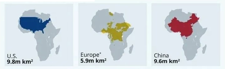 The size of Africa